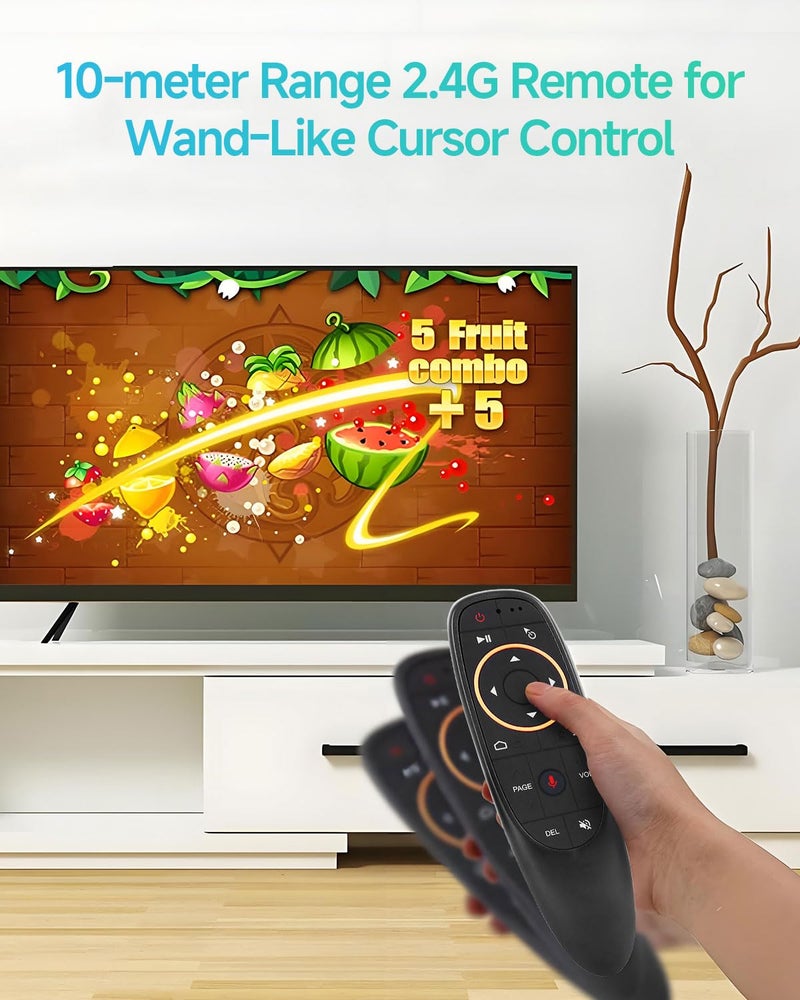 EASYTONE Air Mouse Remote Control, 2.4 GHz Wireless Voice Remote Control with IR Learning, Wireless Connection via USB Receiver Air Mouse for PC Android TV Box Laptop Projector Windows Android Mac OS - Image 5